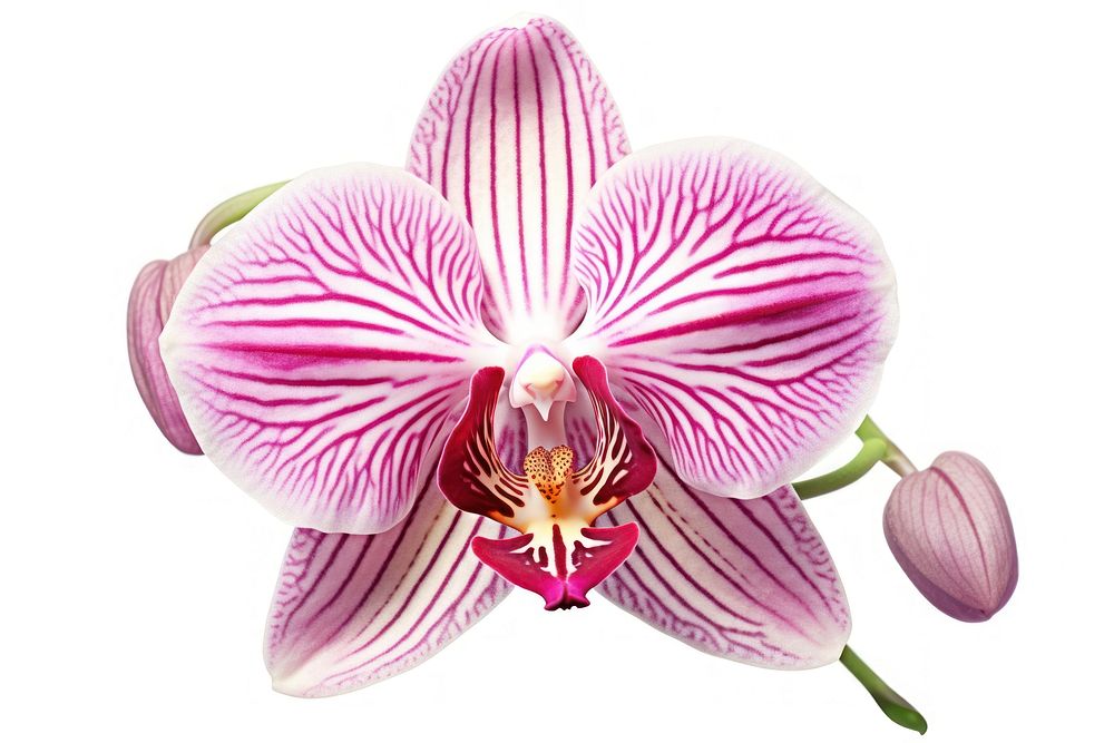 Orchid flower plant white background. AI generated Image by rawpixel.