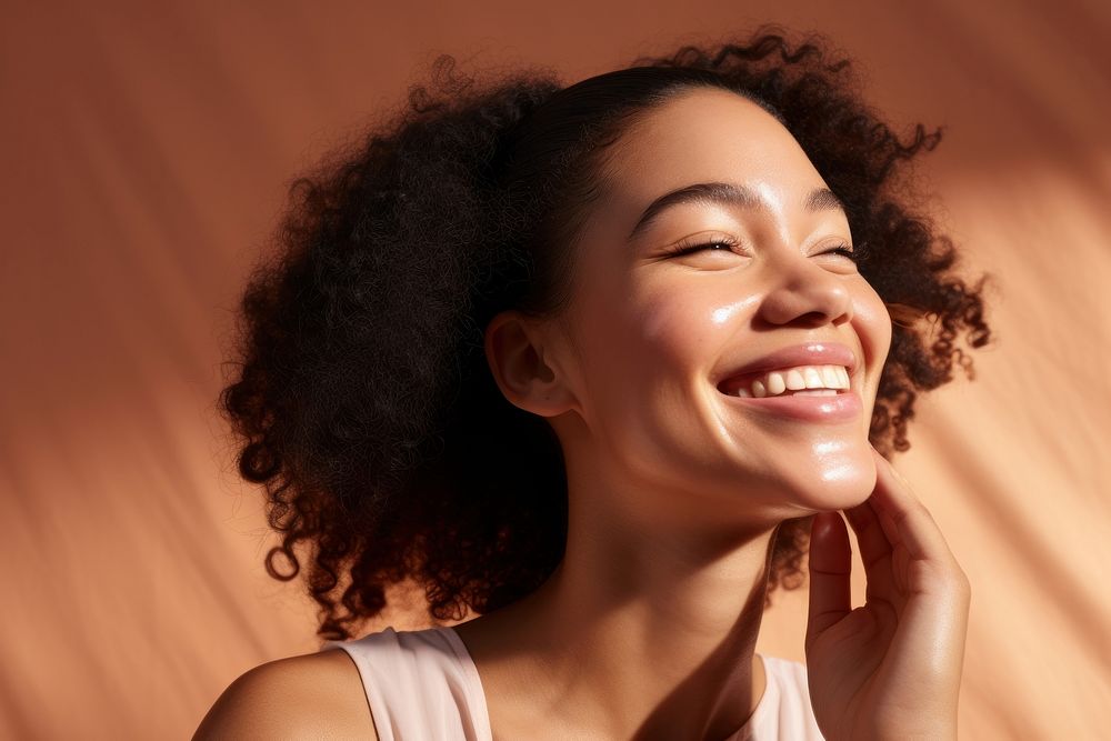 Smiling woman laughing smile adult. 