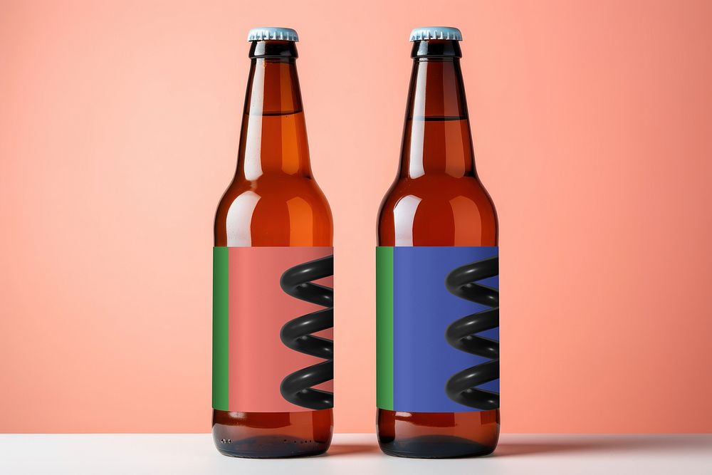 Beer bottle, drink packaging design