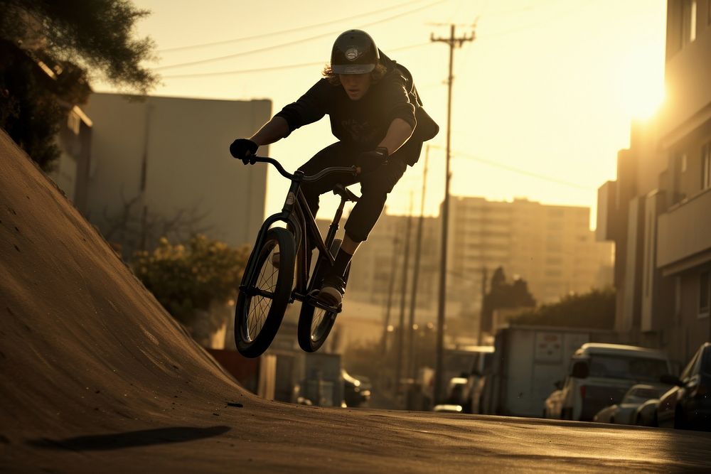 BMX bicycle vehicle cycling. AI generated Image by rawpixel.