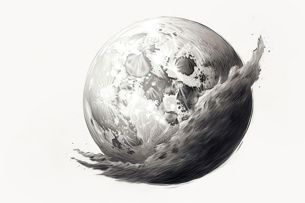 Moon space monochrome astronomy. AI generated Image by rawpixel.