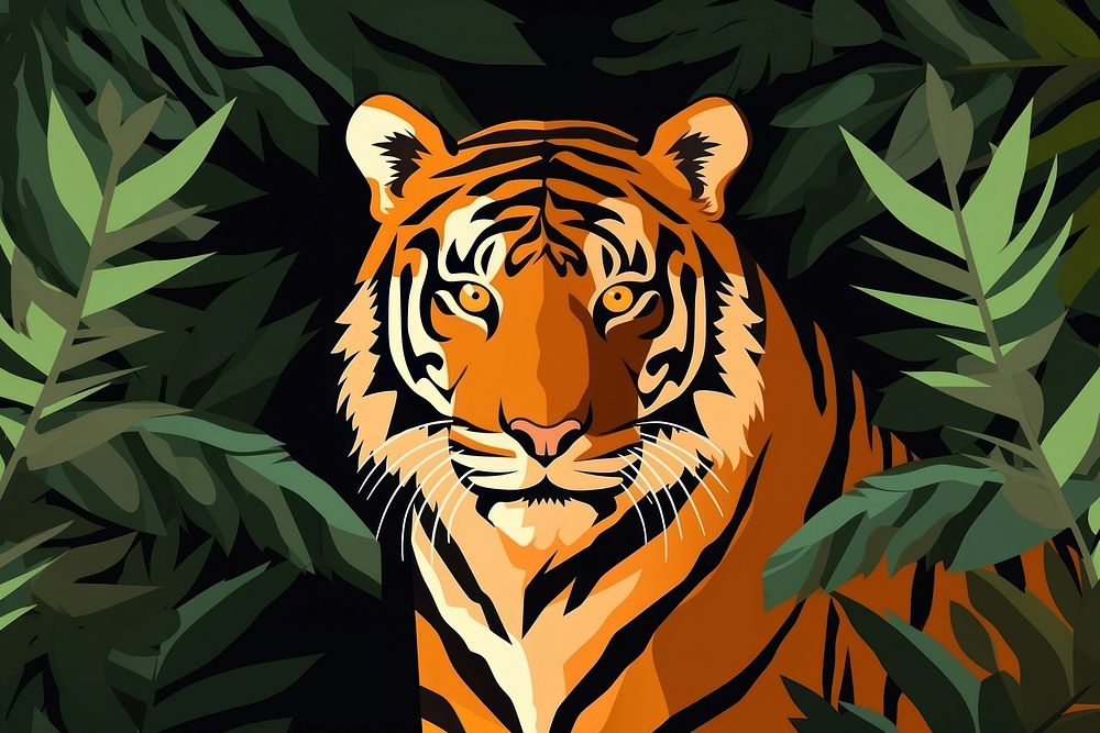 Tiger stripes seamless pattern tiger wildlife outdoors. AI generated Image by rawpixel.