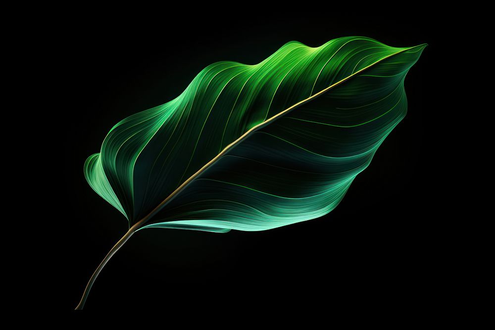 Futuristic leaf plant green. AI generated Image by rawpixel.
