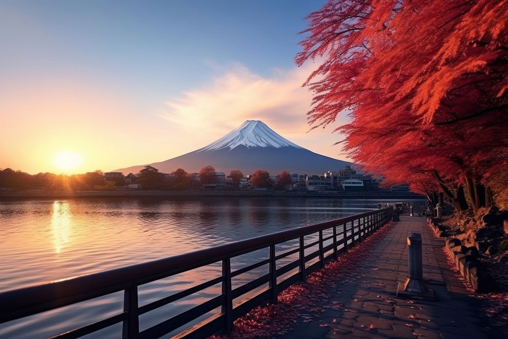 Fuji mountain autumn outdoors nature. 