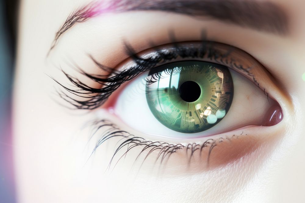 Woman's eye close-up. AI generated Image by rawpixel.