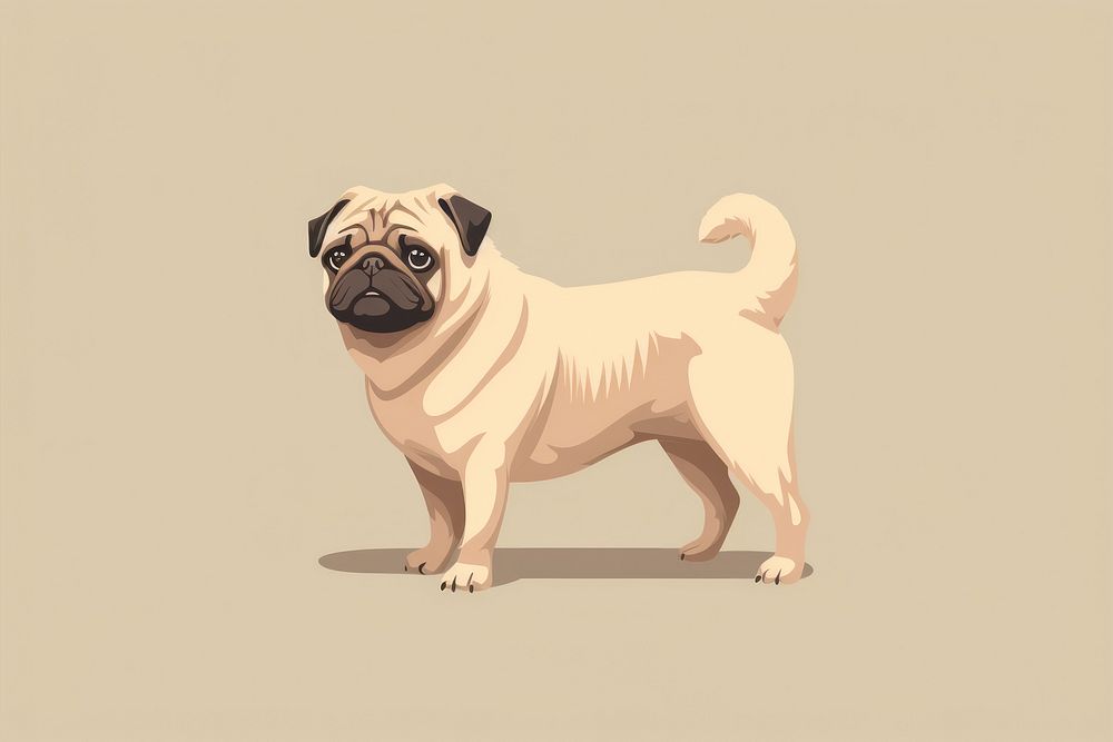 Dog pug animal mammal. AI generated Image by rawpixel.