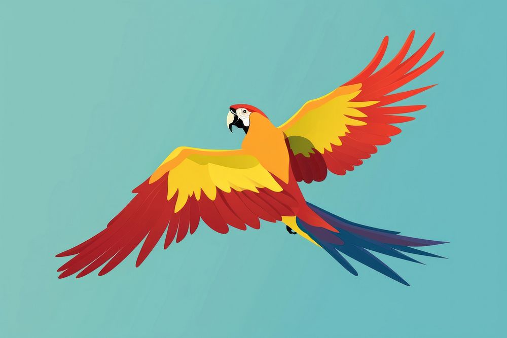 Parrot animal bird wing. AI generated Image by rawpixel.