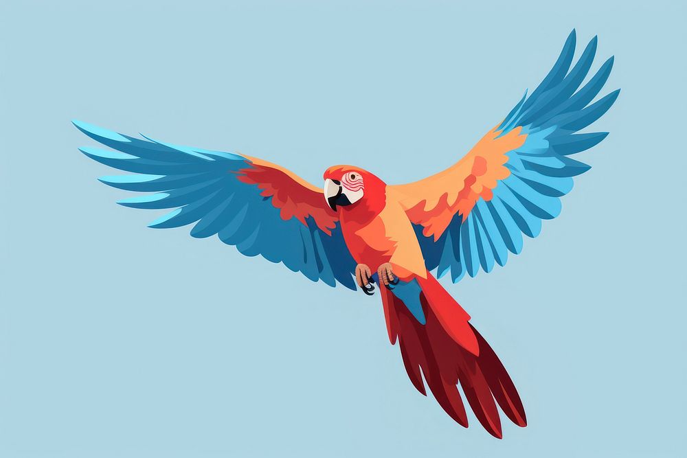 Parrot animal bird wing. AI generated Image by rawpixel.