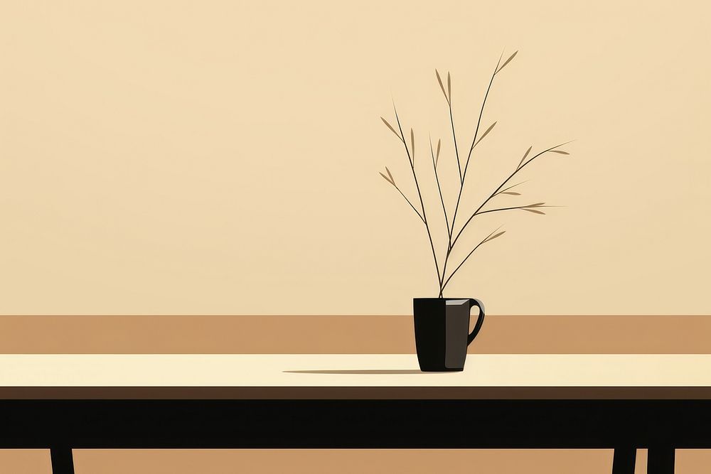 Table furniture plant houseplant. AI generated Image by rawpixel.