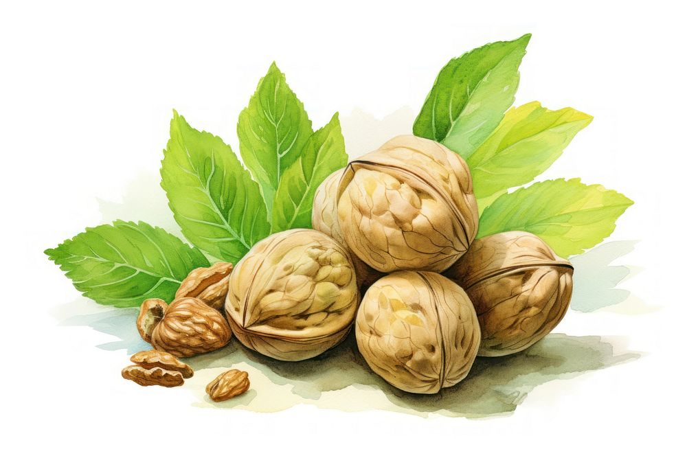 Nut vegetable walnut plant. AI generated Image by rawpixel.