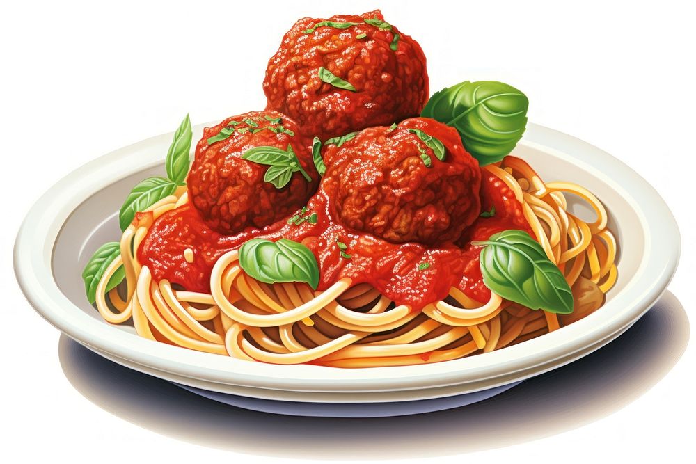 Spaghetti meatball spaghetti pasta food. AI generated Image by rawpixel.