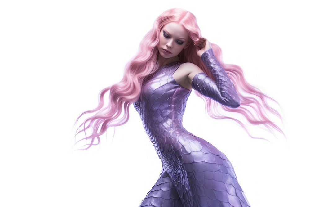Mermaid fantasy adult white background. AI generated Image by rawpixel.