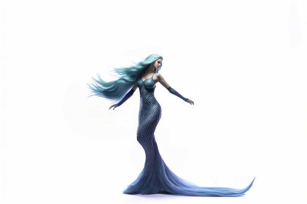 Mermaid fantasy dancing cartoon. AI generated Image by rawpixel.