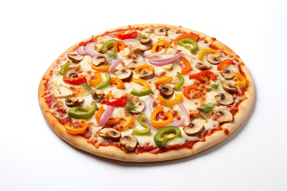 Veggies Pizza pizza food mozzarella. AI generated Image by rawpixel.