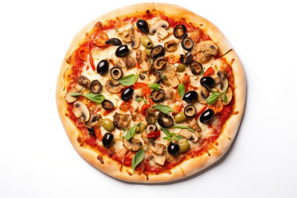 Pizza olive food mozzarella. 