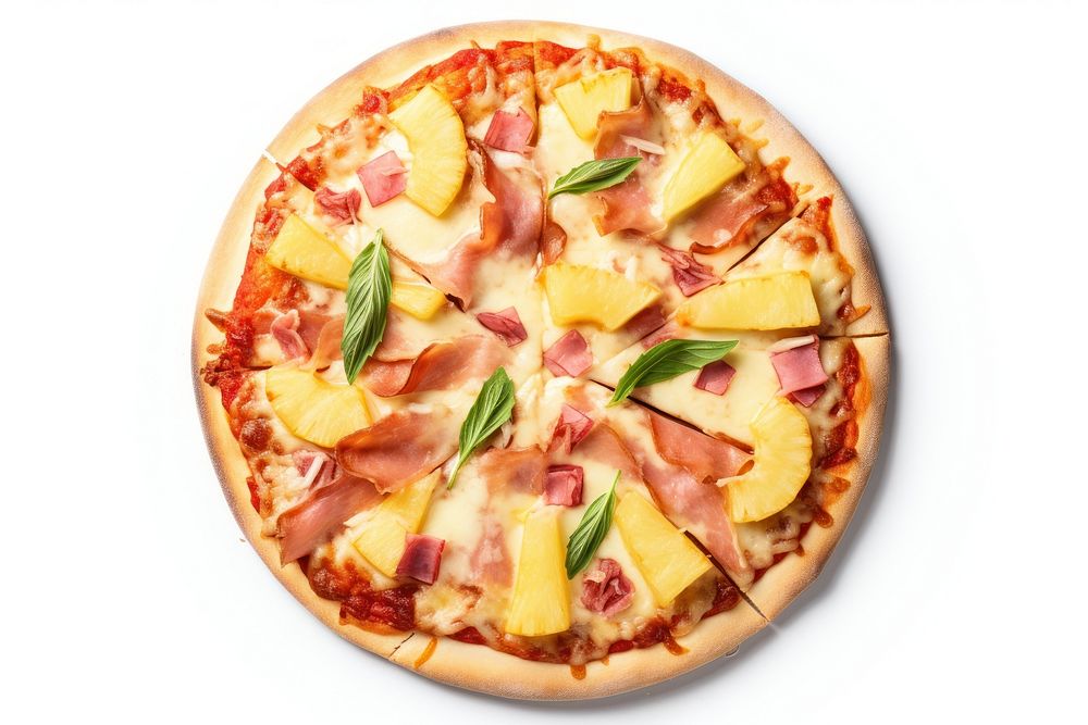 Pizza ham cheese food. AI generated Image by rawpixel.