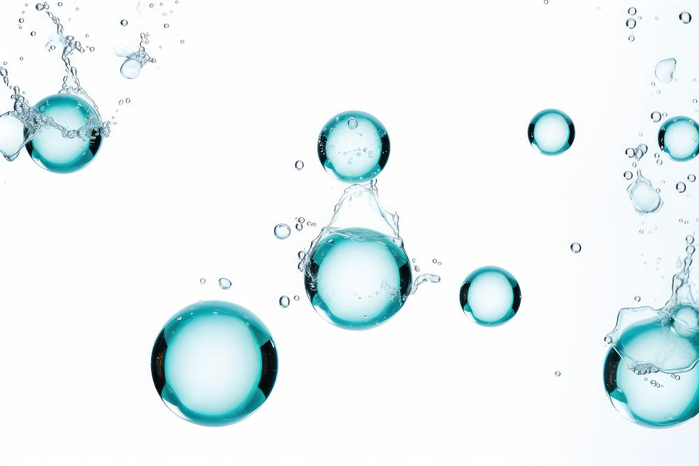 Bubble backgrounds turquoise white background. AI generated Image by rawpixel.
