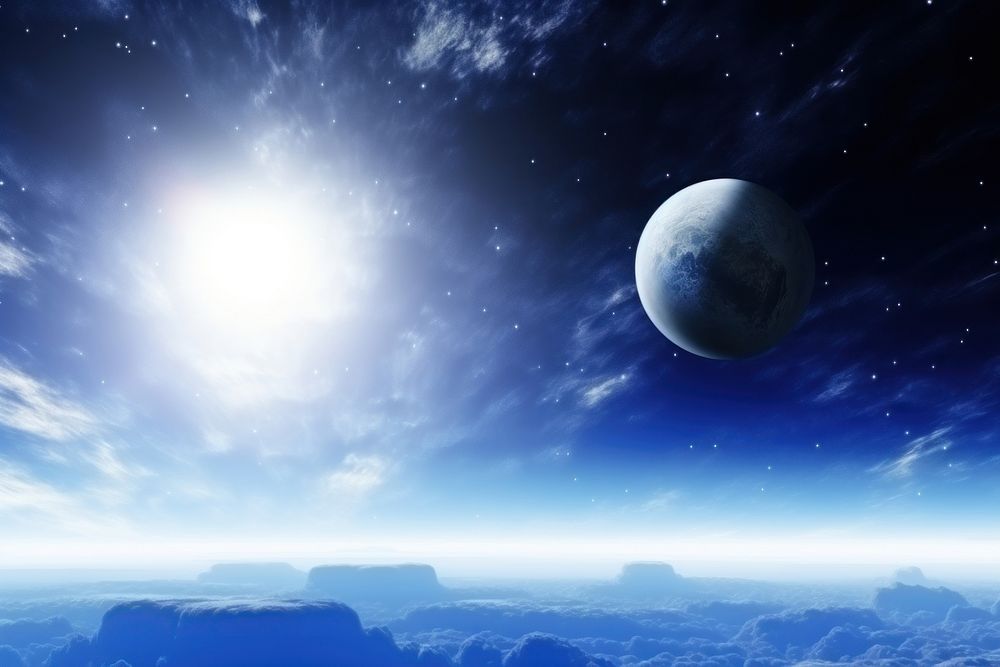 Heaven planet landscape backgrounds astronomy. AI generated Image by rawpixel.