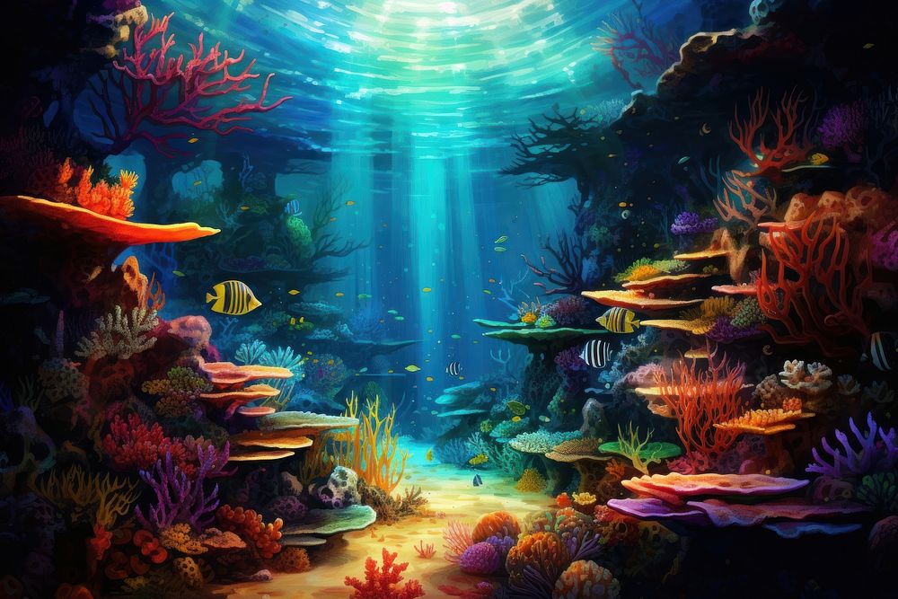 Underwater background aquarium outdoors nature. AI generated Image by rawpixel.