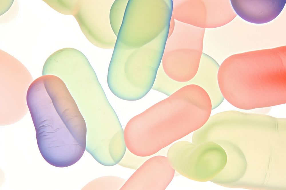 Bacteria backgrounds pill white background. AI generated Image by rawpixel.