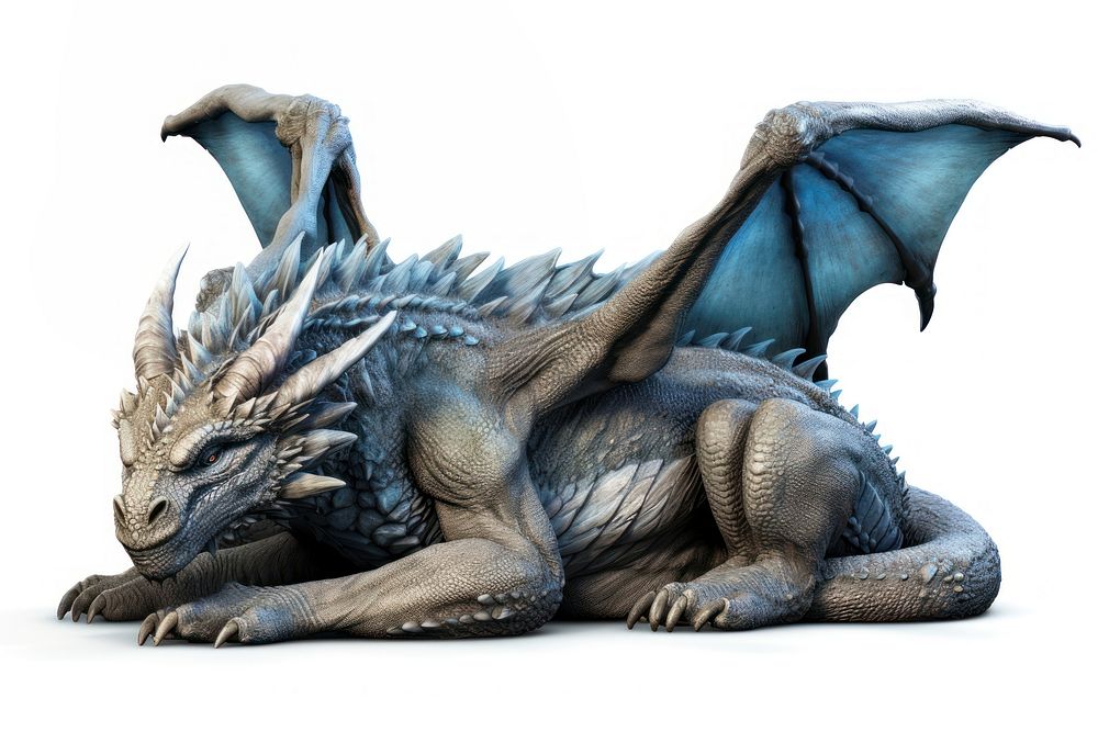 Sleeping dragon sculpture dinosaur animal. 