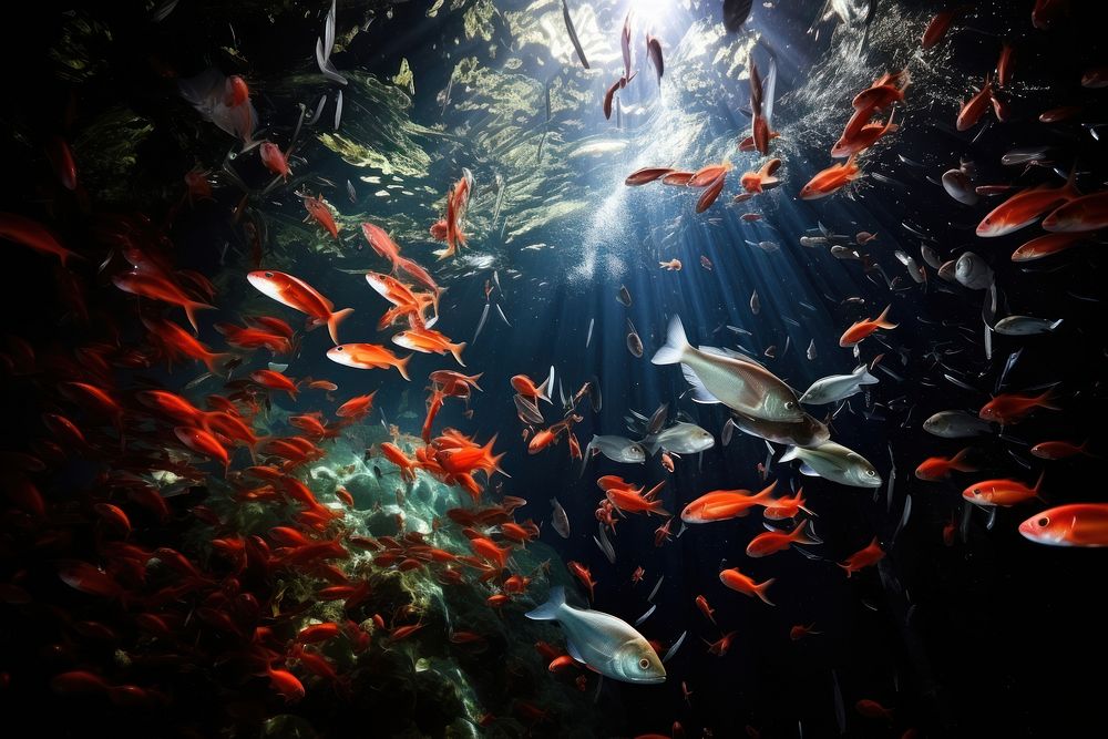 Fish outdoors nature animal. AI generated Image by rawpixel.