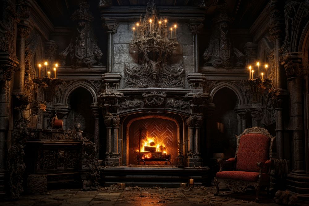 Fireplace furniture hearth chair. 
