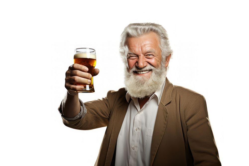 Beer drinking adult glass. AI generated Image by rawpixel.