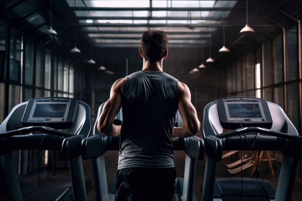 Treadmill gym fitness sports. AI generated Image by rawpixel.