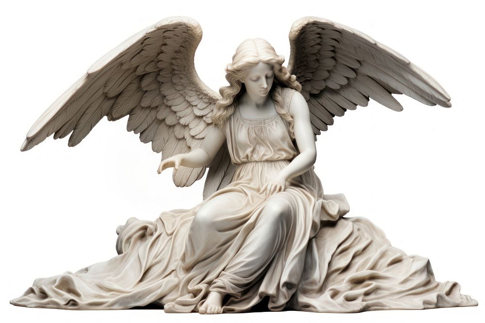 Angel Statue angel statue white. AI generated Image by rawpixel.