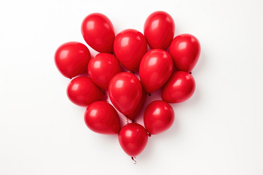 Balloons heart food white background celebration. AI generated Image by rawpixel.
