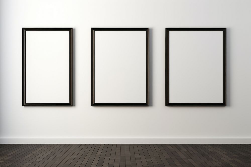 Exhibition frame white wall. AI generated Image by rawpixel.