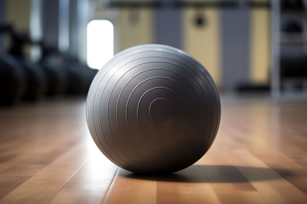 Medicine ball flooring sphere sports. AI generated Image by rawpixel.