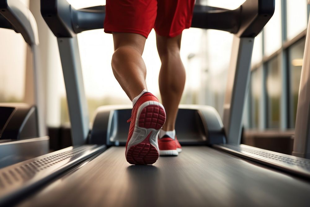 Treadmill gym running fitness. AI generated Image by rawpixel.