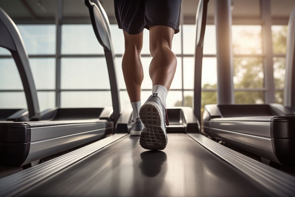 Treadmill gym fitness sports. 