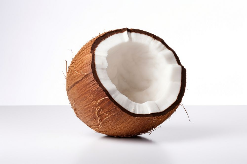 Coconut white background eggshell chestnut. AI generated Image by rawpixel.