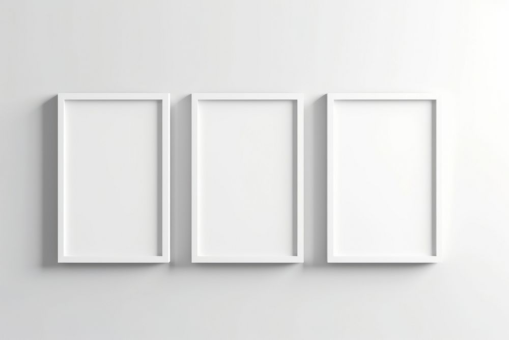 Exhibition white frame wall. AI generated Image by rawpixel.
