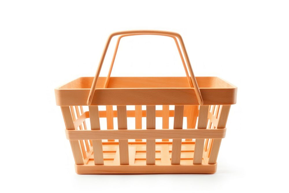 Shopping basket white background shopping basket container. AI generated Image by rawpixel.