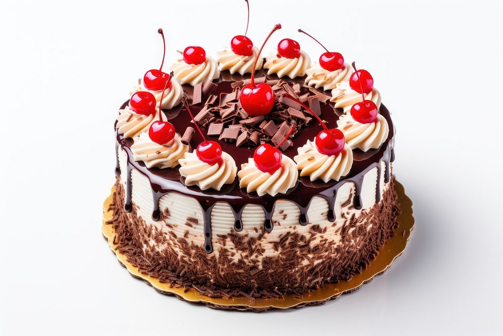 Birthday cake dessert cream food. AI generated Image by rawpixel.
