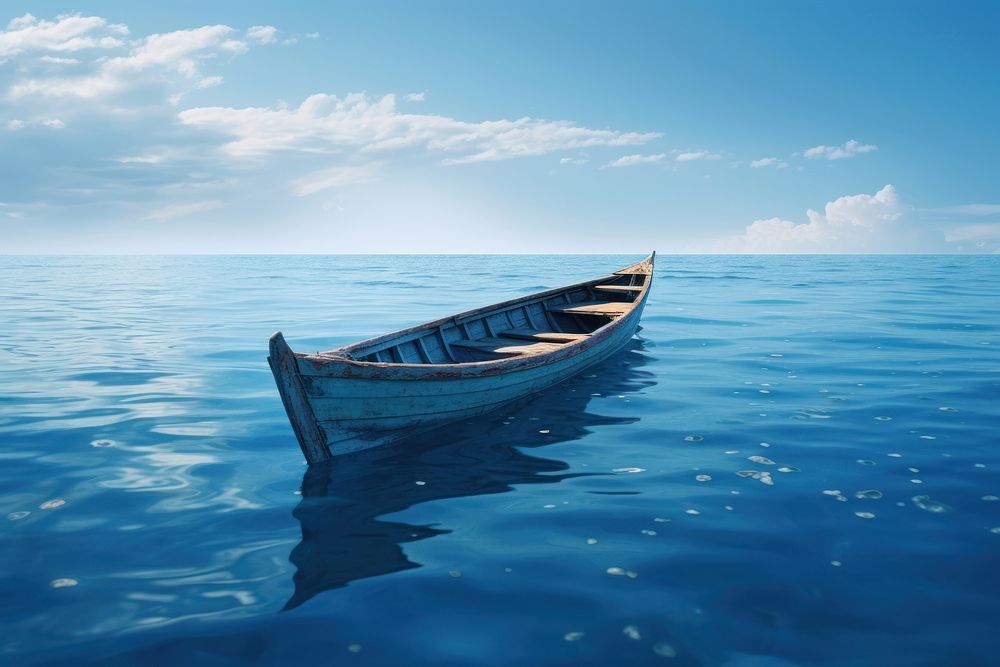 Boat boat vehicle ocean. AI generated Image by rawpixel.
