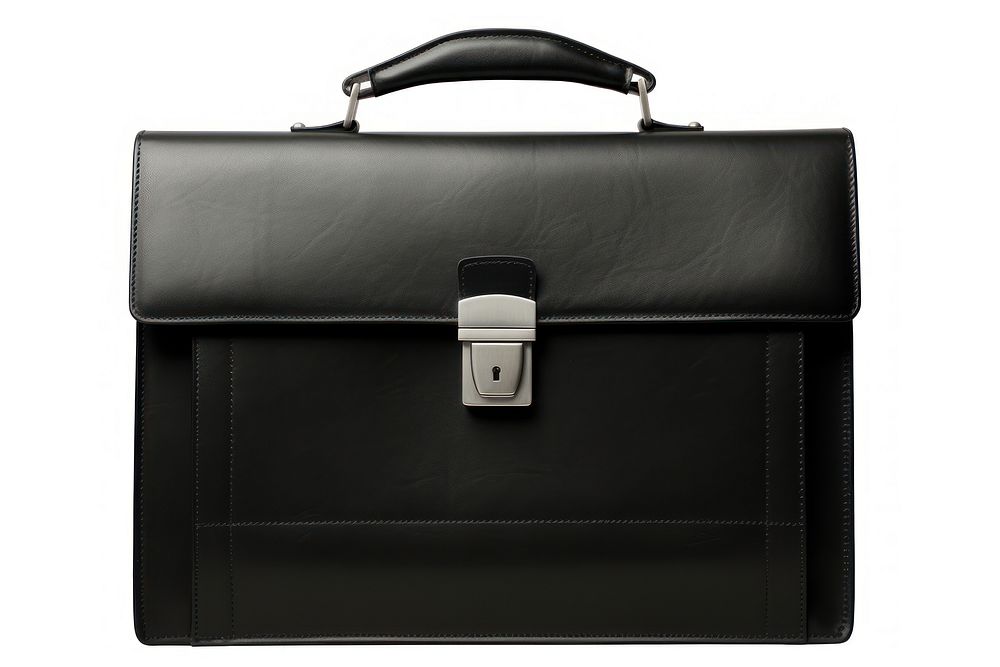 Briefcase bag handbag black white background. AI generated Image by rawpixel.