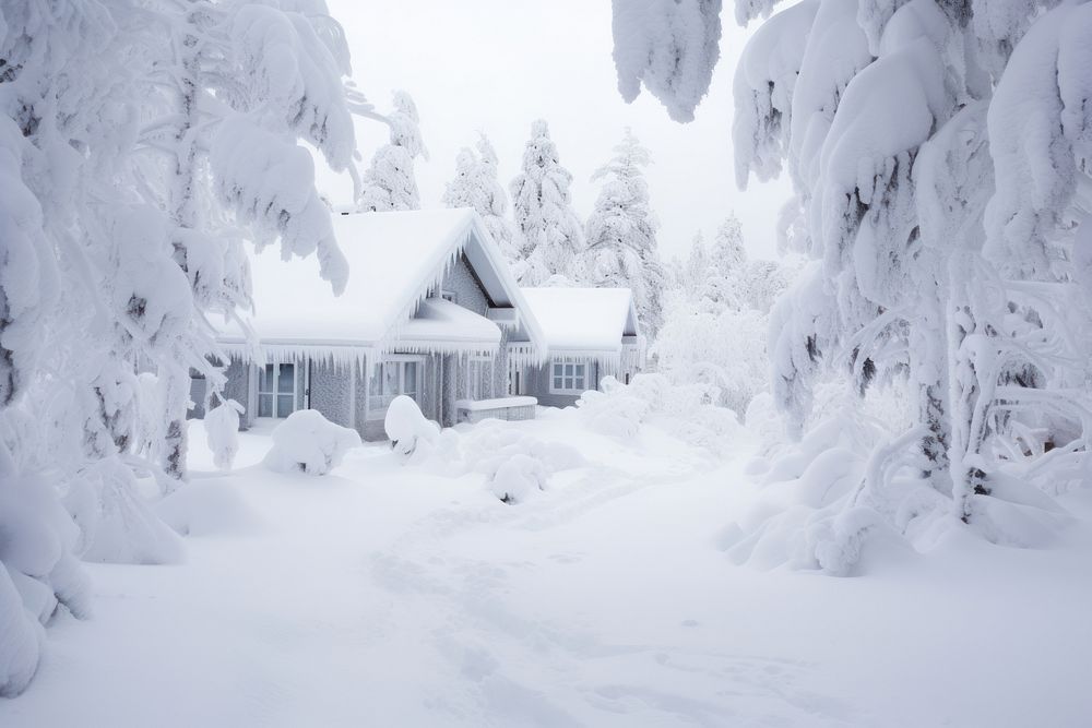 Snow season architecture outdoors building. 