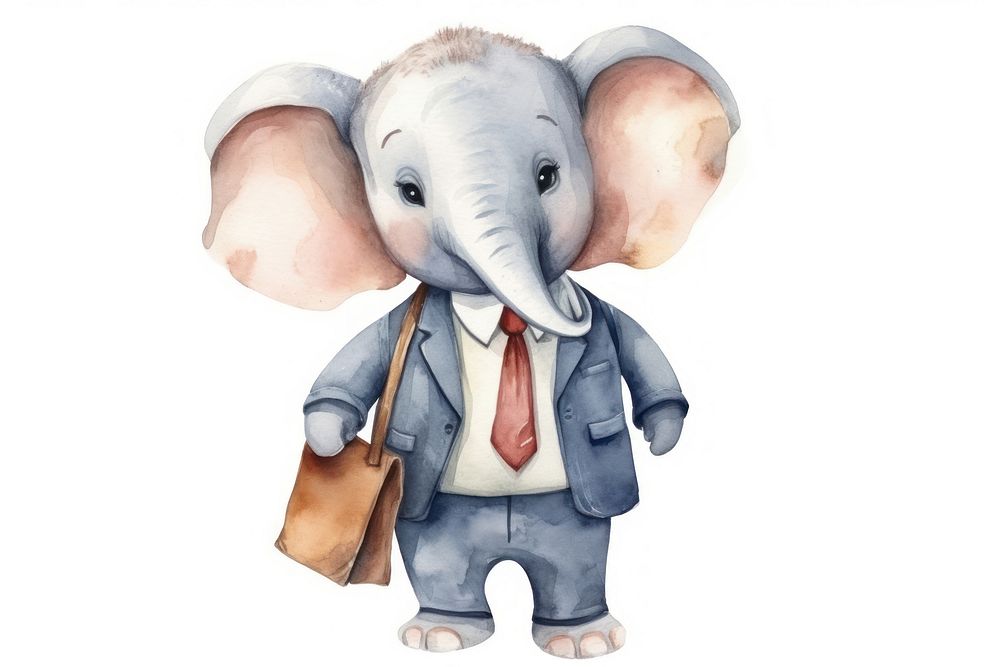 Elephant business animal wildlife mammal. AI generated Image by rawpixel.