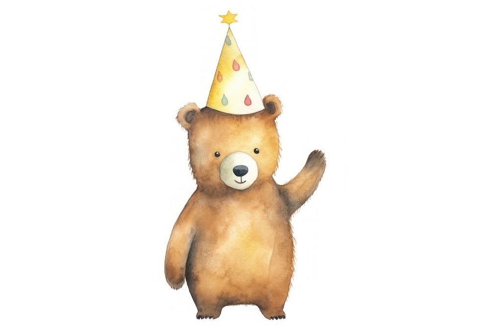 Bear mammal animal hat. AI generated Image by rawpixel.