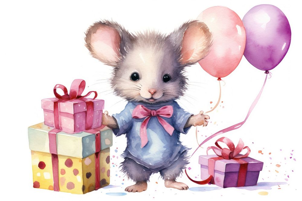 Rat birthday balloon rodent. 