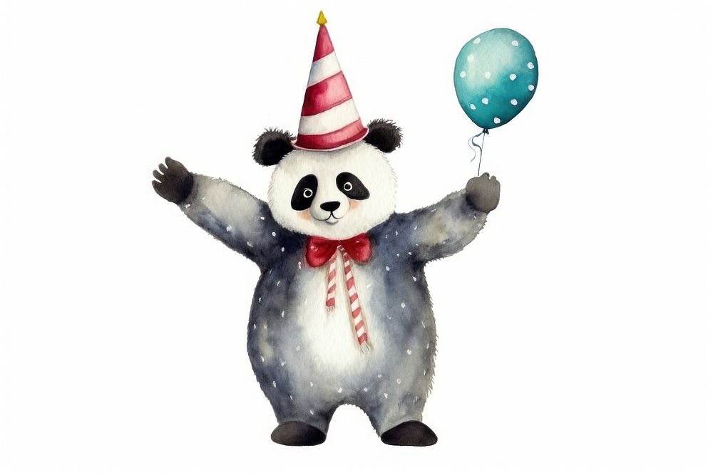 Panda balloon party hat. 