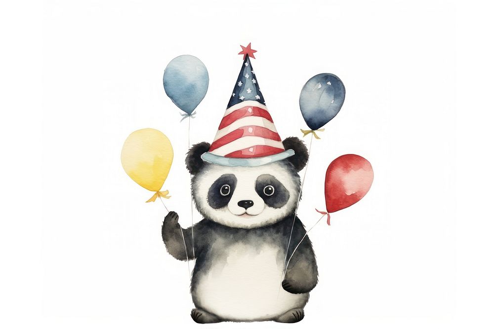 Pandar balloon party hat. AI generated Image by rawpixel.