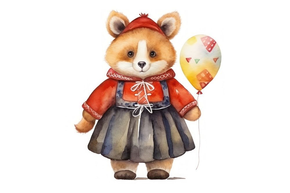 Red panda standing animal toy representation. AI generated Image by rawpixel.