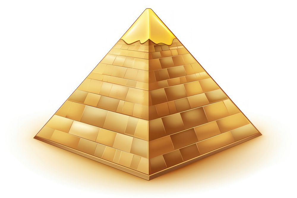 Egyptian pyramid architecture white background monument. AI generated Image by rawpixel.