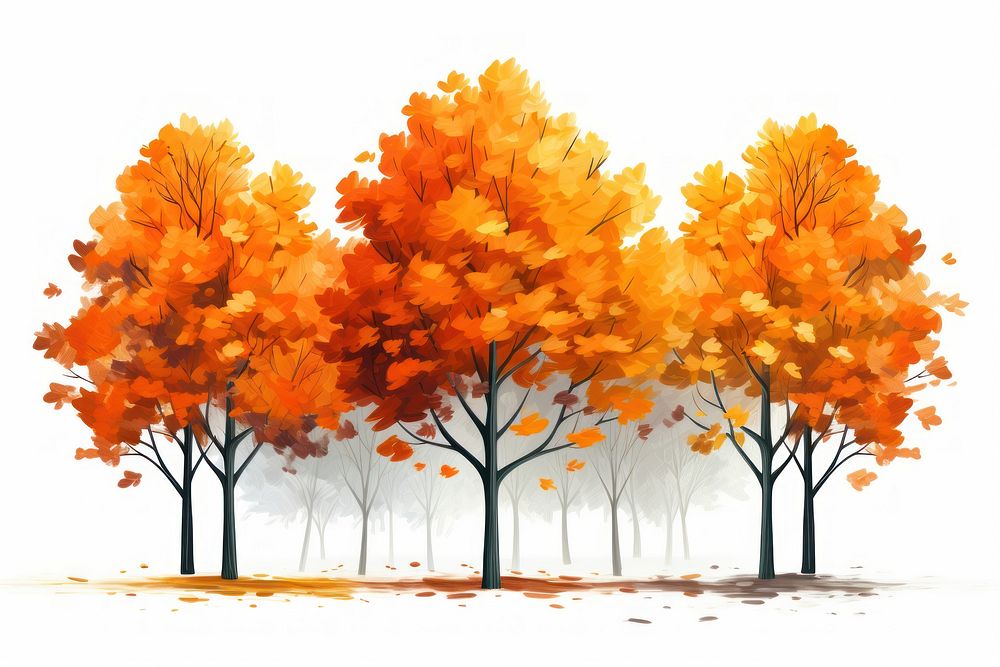 Fall trees outdoors plant maple. AI generated Image by rawpixel.